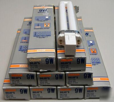 Lot osram 4100K 9W dulux s F9BX / SPX27 light bulbs