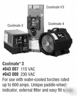 New miller 043008 coolmate 3 - 230 vac coolant system- 