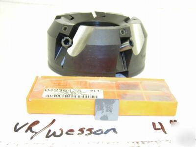 New vr wesson face mill FHR6-3004-5 4'' dia w/inserts