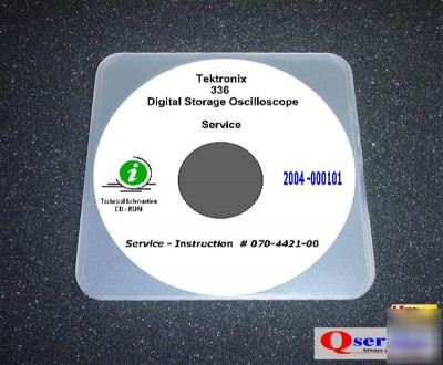 Tektronix tek 336 oscilloscope service - oprs manual cd
