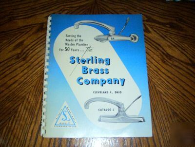 Vintage 1957 sterling brass company catalog j, plumbing