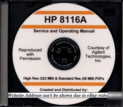 Agilent hp 8116A operating and service manual HP8116A