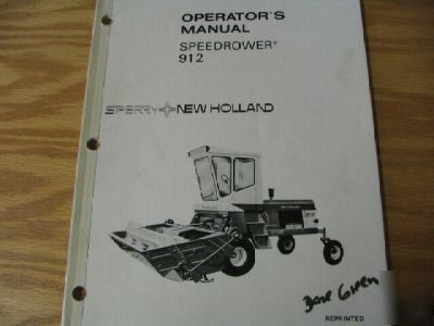 New holland 912 speedrower operators manual