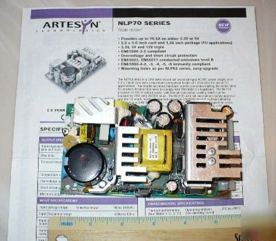 New artesyn NLP70-9693 3.3V 5V@10A 12V@.6A power supply