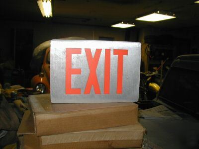 New atex exit sign stainless steel finish two sided