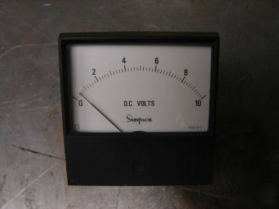 New simpson dc voltmeter 0 - 10 vdc 17703