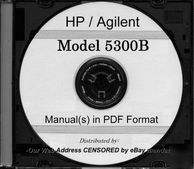 Agilent hp 5300B 5310A oper & service partial manual
