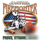 All american outfitters dalmation firefighter t-shirt