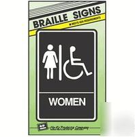 New hy ko braille sign women safety signs wheelchair