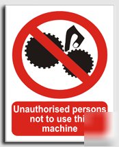 Not to use machine sign-a.vinyl-200X250MM(pr-012-ae)