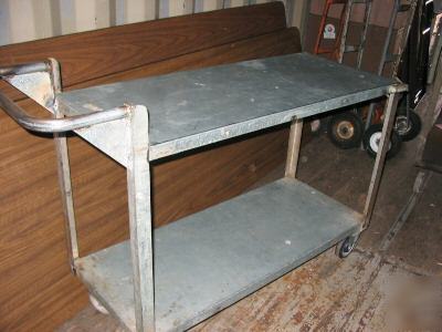 Steel rolling cart-2 shelves 
