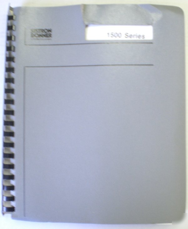 Systron donner 1500 series service manual - $5 shipping
