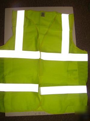  poly lime green safety vest (3XL) 2 -2