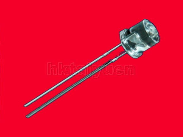 50X red 5MM wide angle flat top led free resistors