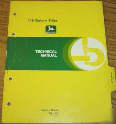 John deere 650 & 750 tractor tiller technical manual