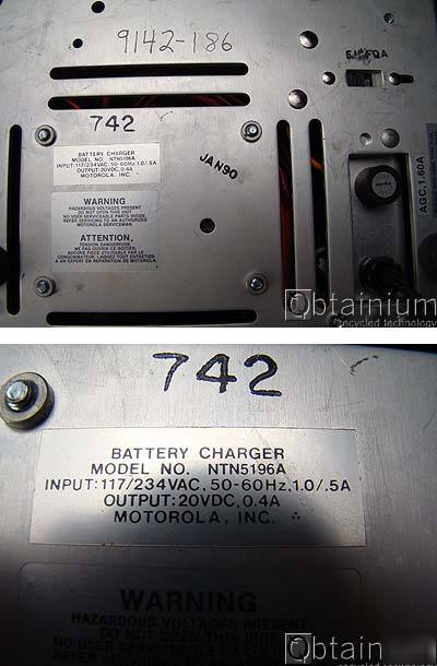 Motorola six bank battery charger model # NTN5196A