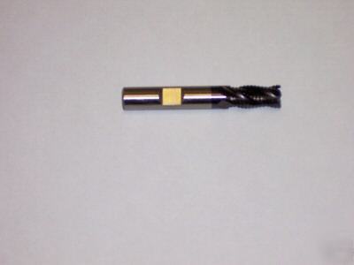 New - M42 tialn coated cobalt roughing end mill 4 fl 3/8
