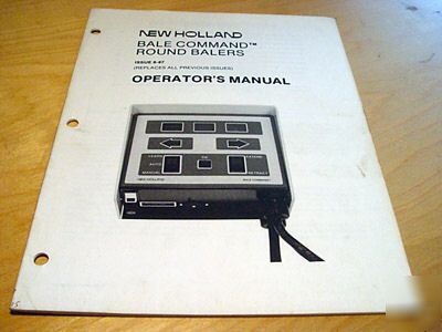 New holland 848 853 855 bale command operator's manual