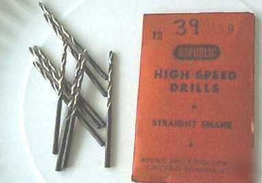 New usa made #39 jobber length drill bits 9 pack