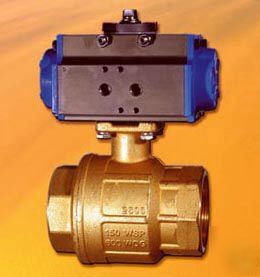 Pneumatic actuated brass 2 way ball valve 1/2