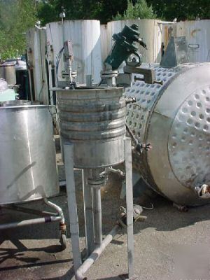 15 gallon jacketed stainless steel tank and mixer 
