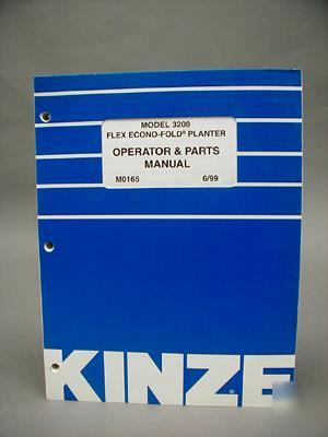 Kinze operator & parts manual flex econo-fold planter