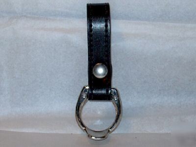New - plain black leather PR24 holder for duty belt