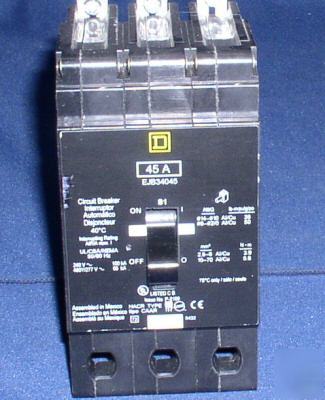 New sqd #EJB34045 3P/480V/45A circuit breaker