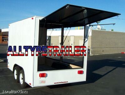 New enclosed cargo utility catering concession trailer