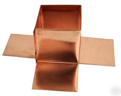 Pitchpocket w/o soldered corners 16OZ copper 6 x 6X 4