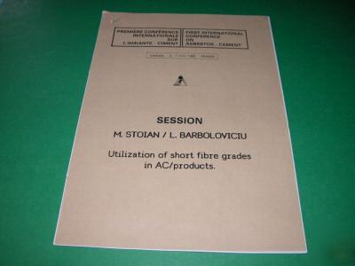 1986 short fibre grades in asbestos cement product doc