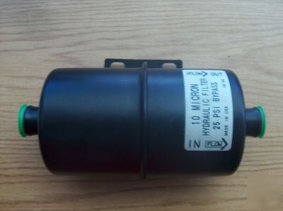Hydraulic oil filter 10 micron / 25PSI 25 psi bypass