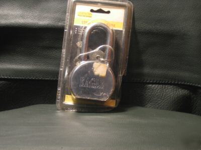 Large steel padlock eagle w/ key