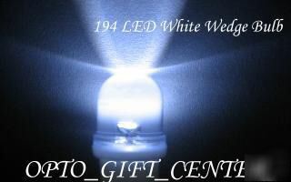 New 50X 194/168 led white big-led wedge bulb 12V f/s