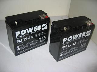 Case (2) 12 volt 18 ah sealed rechargeable batteries