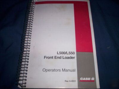 Case ih L500-L550 front end loader operator manual book