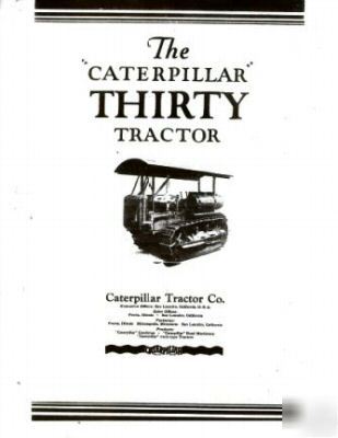 Caterpillar thirty tractor manual accessories