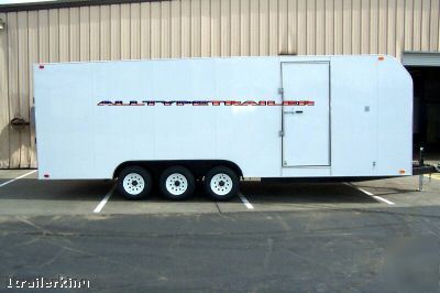 Motorcycle atv car hauler utility 16' enclosed trailer 