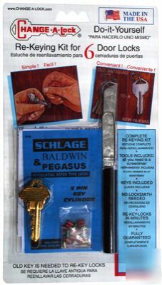 Rekey kit for pegasus 5 pin locks - 1 kit does 6 locks 