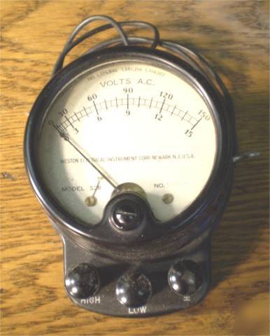Weston electrical a.c. voltmeter/model 528