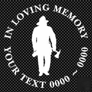 In loving memory fire fighter decal memorial of ILM015