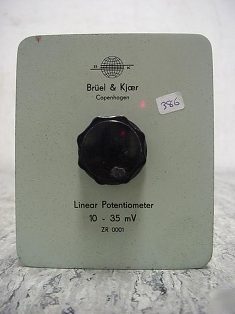 Bruel kjaer zr 0001 linear potentiometer 10 -35 mv