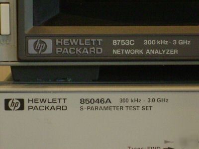 Hp network analyzer 8753C with s-parameter 85046A 