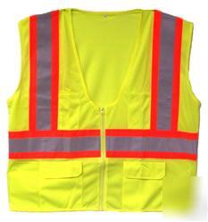 Ansi osha class ii 2 traffic safety vest lime yellow 3X