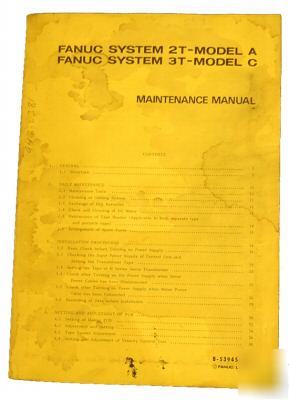 Fanuc system maintenance manual model a & c