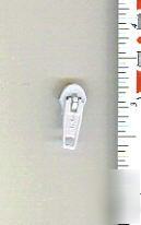 #4 coil zipper locking pulls white 200 pce wholesale