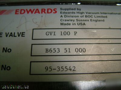 Boc edwards pneumatic gate valve gvi 100P