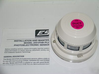Edwards est 2551FHR photoelectric smoke detector duct