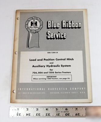 Ih service booklet - load & position control hitch for