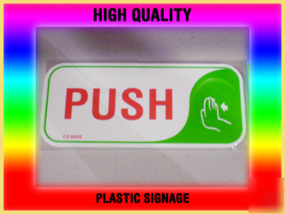 Pair of durable high quality plastic signage push/pull